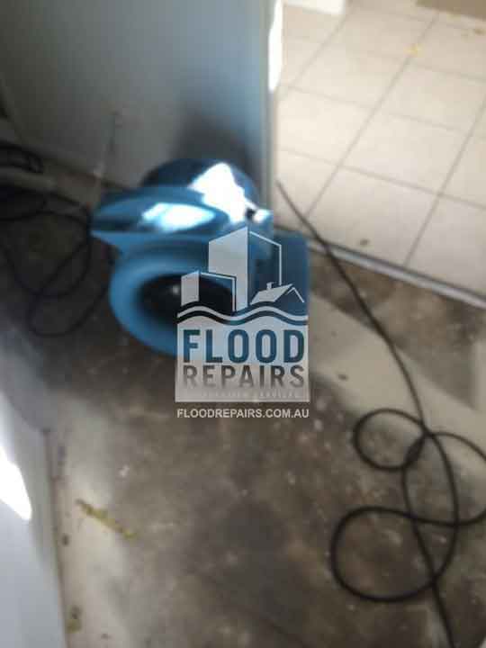 damaged floor after flood water